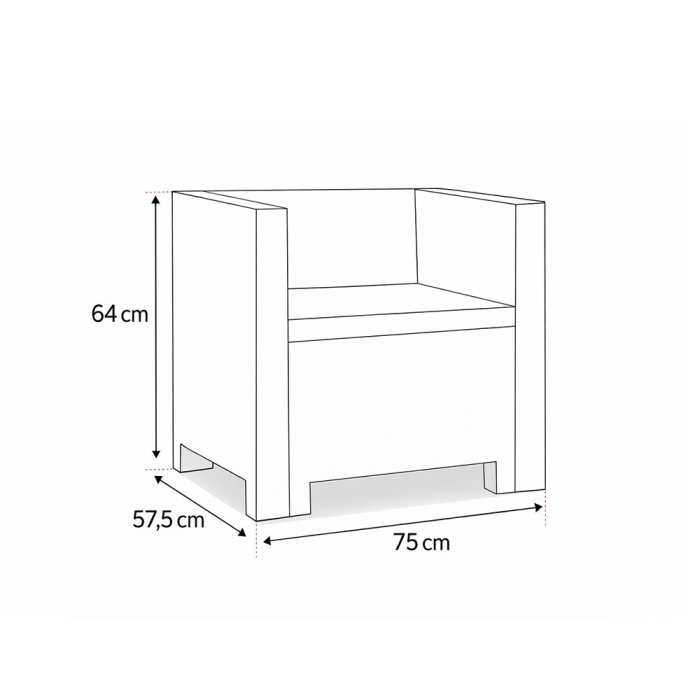 Leziter City scaun de grădină din plastic maro [3]