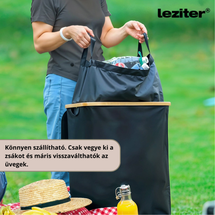 Leziter Colector selectiv de sticle 100l alb [8]