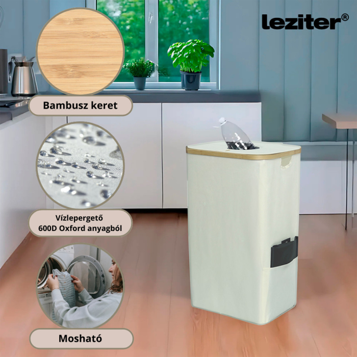 Leziter Colector selectiv de sticle 100l alb [4]