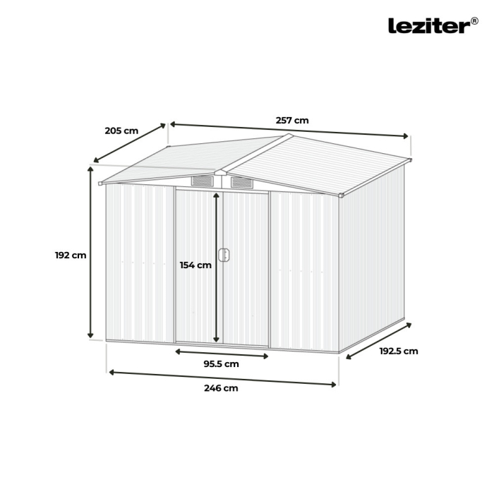 Leziter Colorado 6x8 gradina instrument de depozitare casa [3]