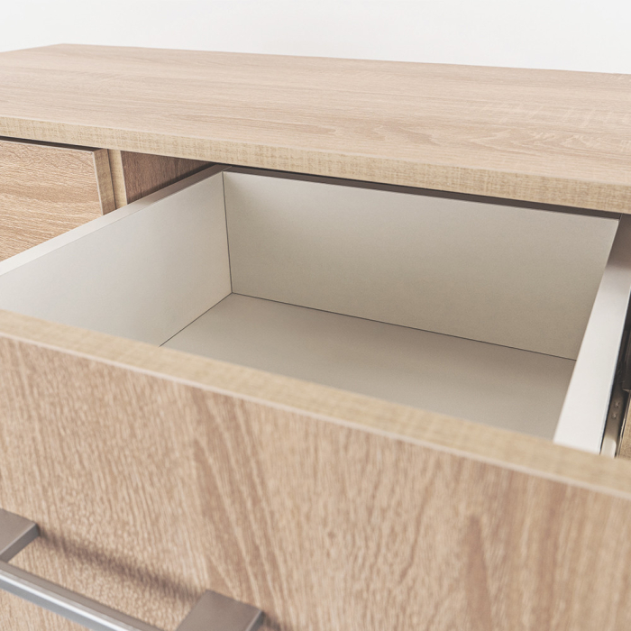 Leziter Comodă Miami cu 1 ușă și 4 sertare 80x92 cm stejar sonoma-stejar sonoma [9]