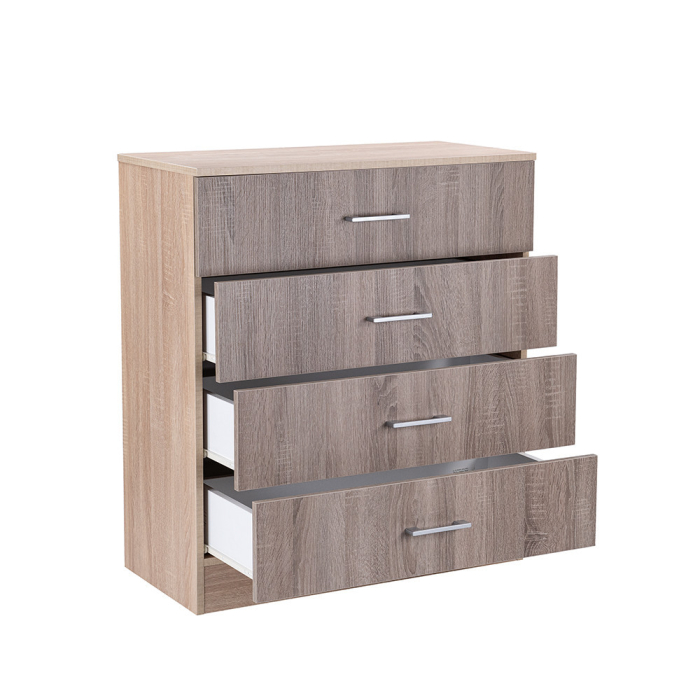 Leziter Comodă Miami cu 4 sertare 80x92 cm stejar York-stejar Sonoma [4]