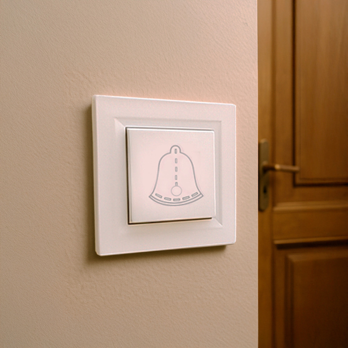 Leziter Comutator clopot Nova 101N cu cadru alb [2]