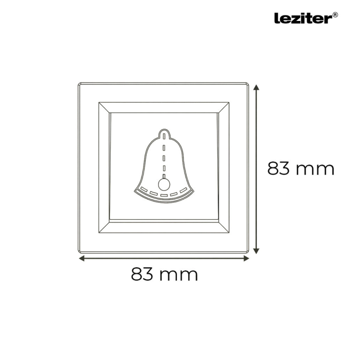 Leziter Comutator clopot Nova 101N cu cadru alb [3]