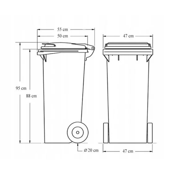 Leziter Container deșeuri 120L galben [2]