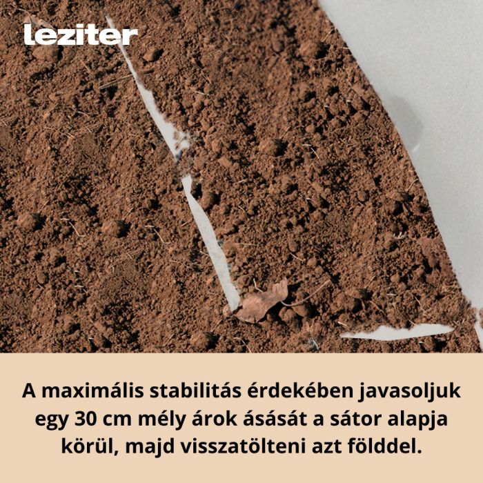 Leziter Cort din folie 200x200x300 cm, cadru din folie [6]