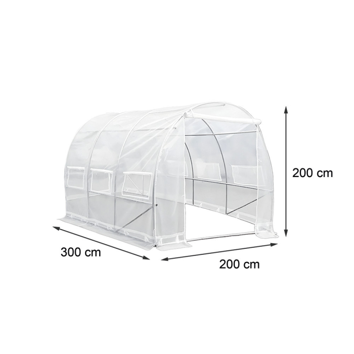 Leziter Cort din folie 200x200x300 cm fără cadru [2]