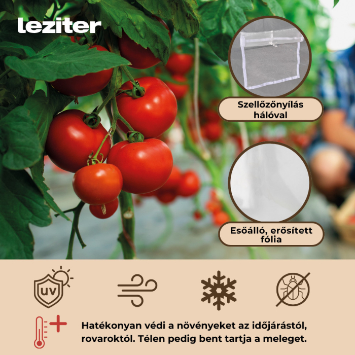 Leziter Cort din folie 200x250x400 cm cu cadru din folie ranforsată [5]