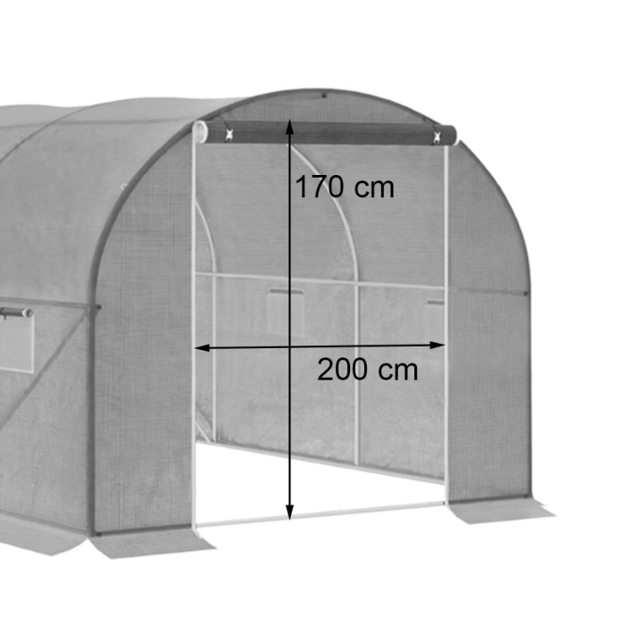 Leziter Cort din folie 200x300x450 cm, cadru din folie [4]