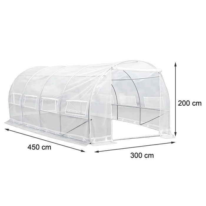 Leziter Cort din folie 200x300x450 cm, cadru din folie [2]