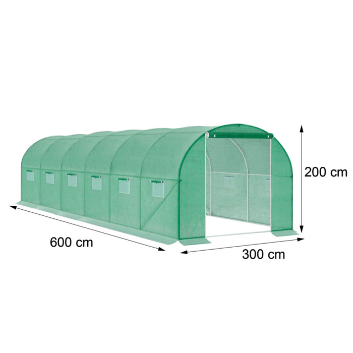 Leziter Solar gradina 200x300x600 cm, verde (cadru + folie) [2]