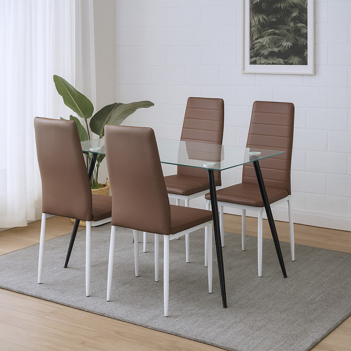 Leziter Cruz 4+1 set de sufragerie maro [2]