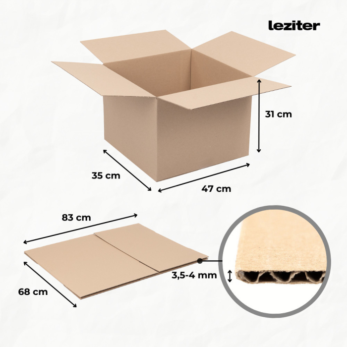 Leziter Cutie automată de colete L 47x35x31 cm [2]