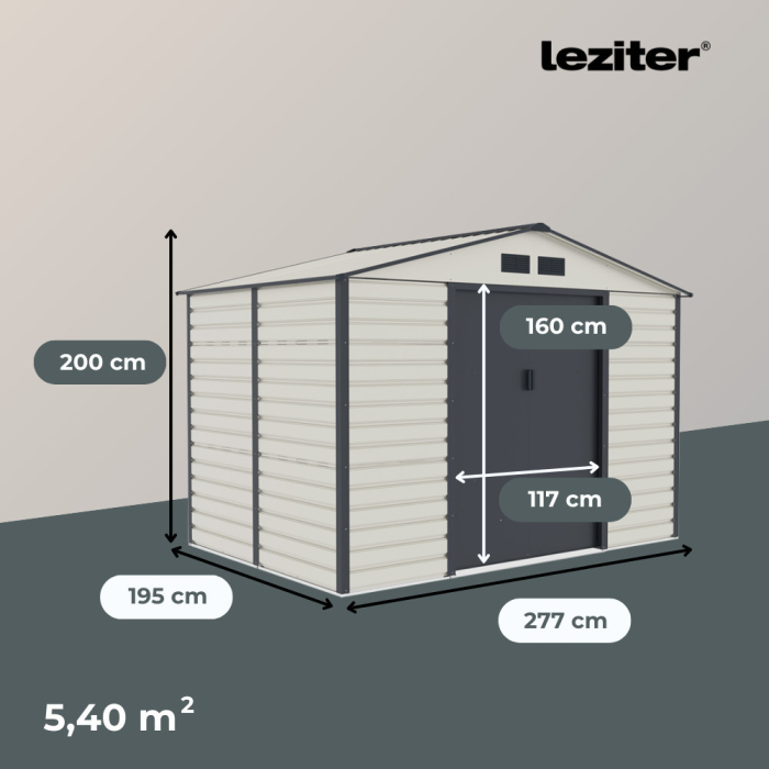 Leziter Depozit pentru unelte de grădină Kansas 277x195 cm [2]