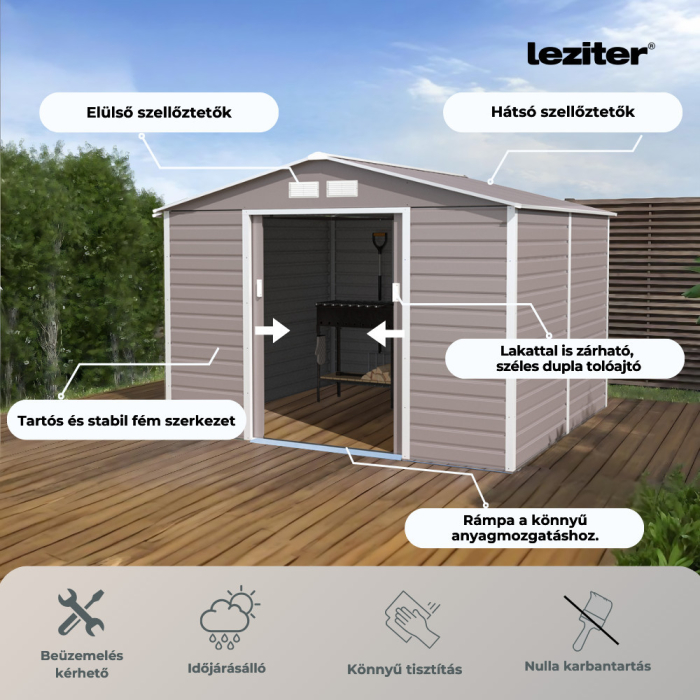 Leziter Depozit pentru unelte de grădină Utah 341x322 cm [3]