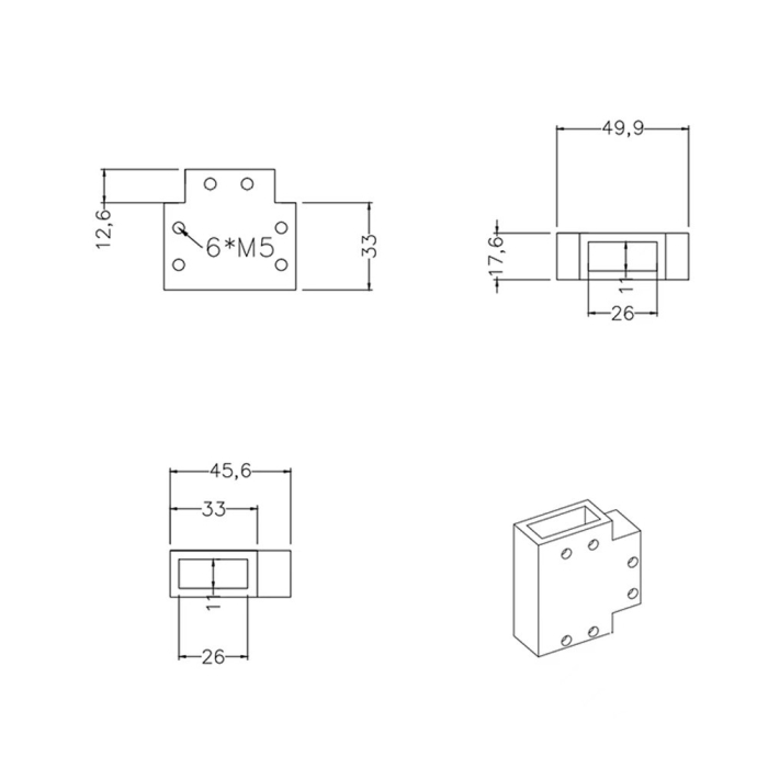 Leziter Distanțier de perete pentru duș, piesă în T [2]