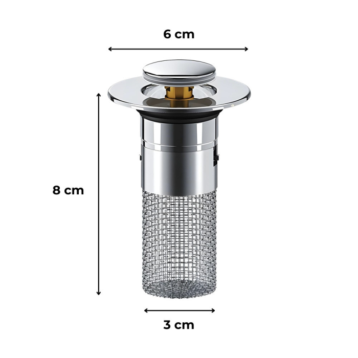 Leziter Dop de scurgere cu filtru din oțel inoxidabil 80 mm [3]