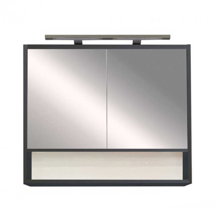 Leziter Dulap cu oglindă de perete Luna 80, antracit [2]