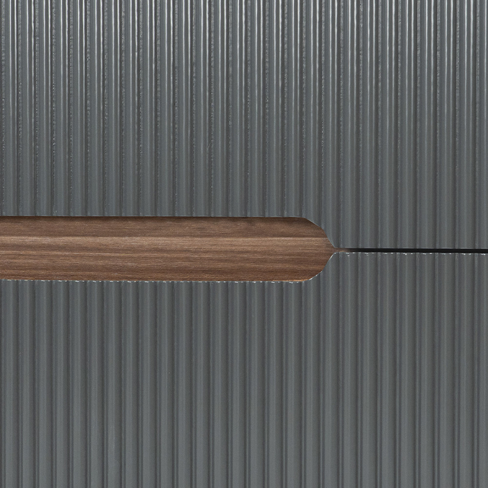 Leziter Dulap de baie inferior Trent 120 cu chiuvetă ceramică (2 sertare) stejar sunset-gri antracit [4]