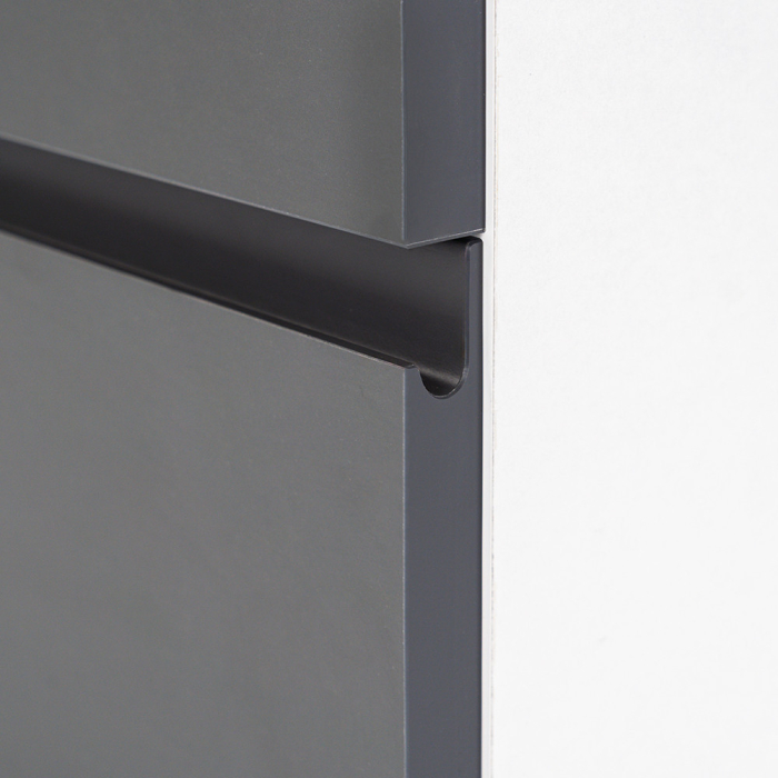 Leziter Dulap de bază Vario Pull 100 cu chiuvetă alb-antracit [5]