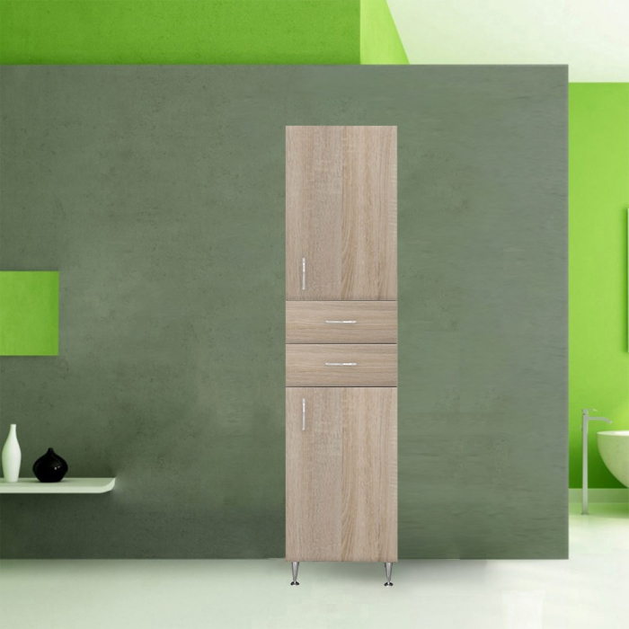 Leziter Dulap înalt Bianca Plus 45 cu 2 uși, 2 sertare, culoare stejar sonoma, dreapta [3]