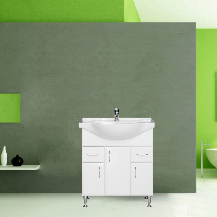 Leziter Dulap inferior Bianca Plus 75 cu lavoar [2]