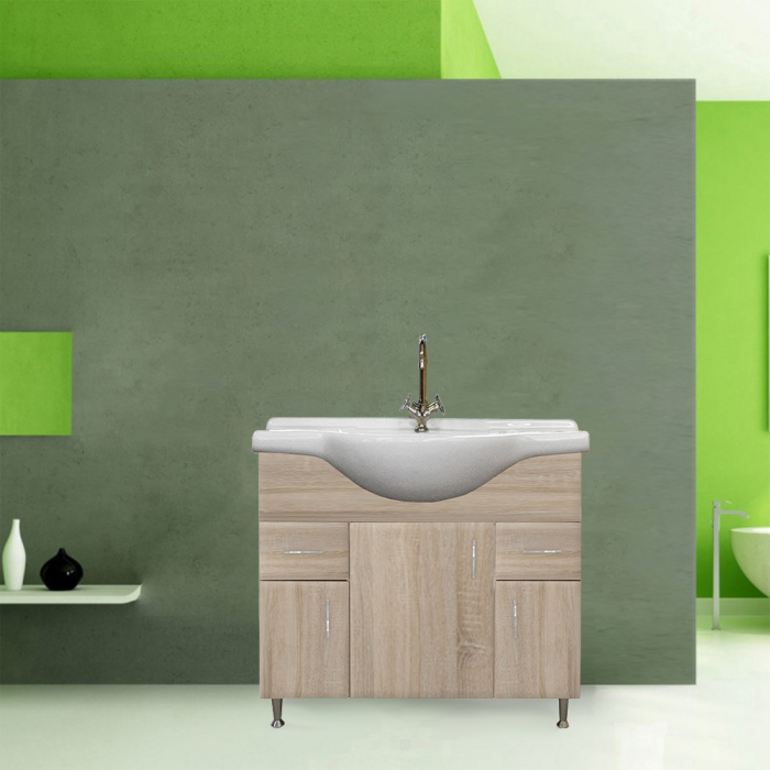 Leziter Dulap inferior Bianca Plus 85 cu lavoar [3]