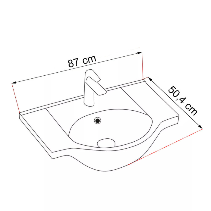 Leziter Dulap inferior Bianca Plus 85 cu lavoar [4]