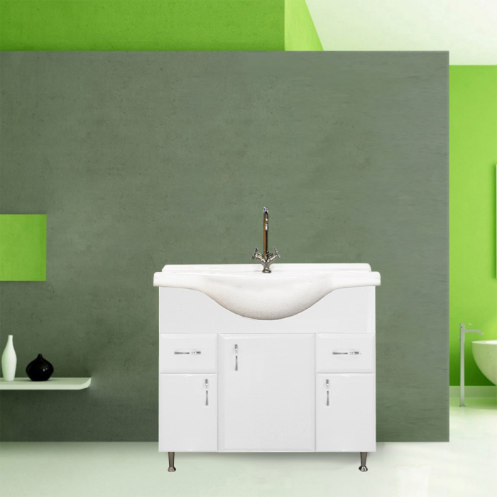 Leziter Dulap inferior Bianca Plus 85 cu lavoar [3]