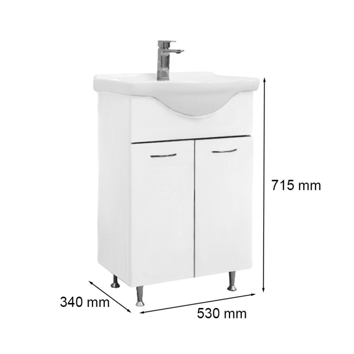 Leziter Dulap inferior Ruben 55 cu lavoar [2]