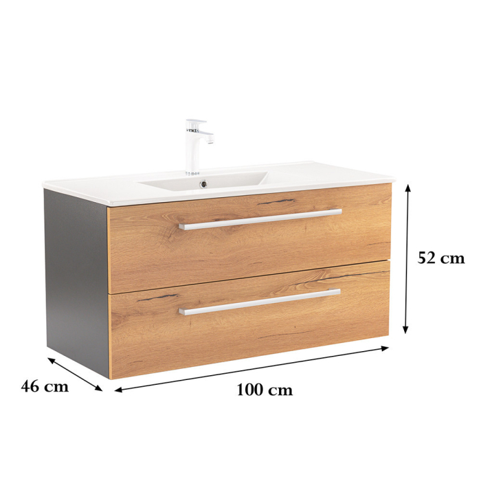 Leziter Dulap inferior Vario Clam 100 cu lavoar [3]