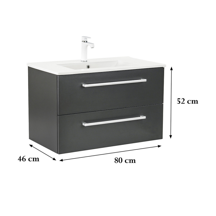 Leziter Dulap inferior Vario Clam 80 cu lavoar [3]