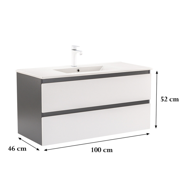 Leziter Dulap inferior Vario Forte 100 cu lavoar [3]