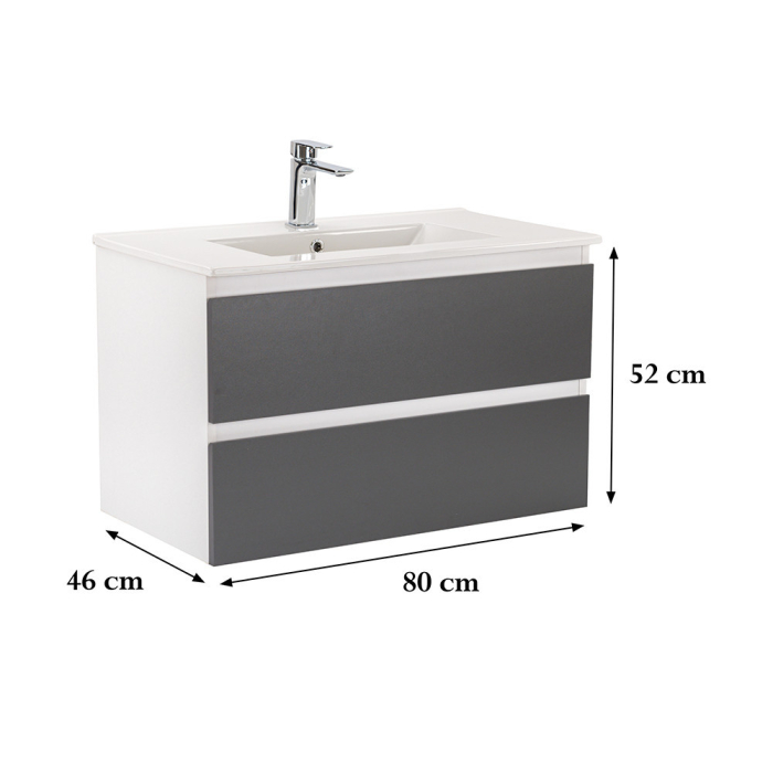 Leziter Dulap inferior Vario Forte 80 cu lavoar [3]