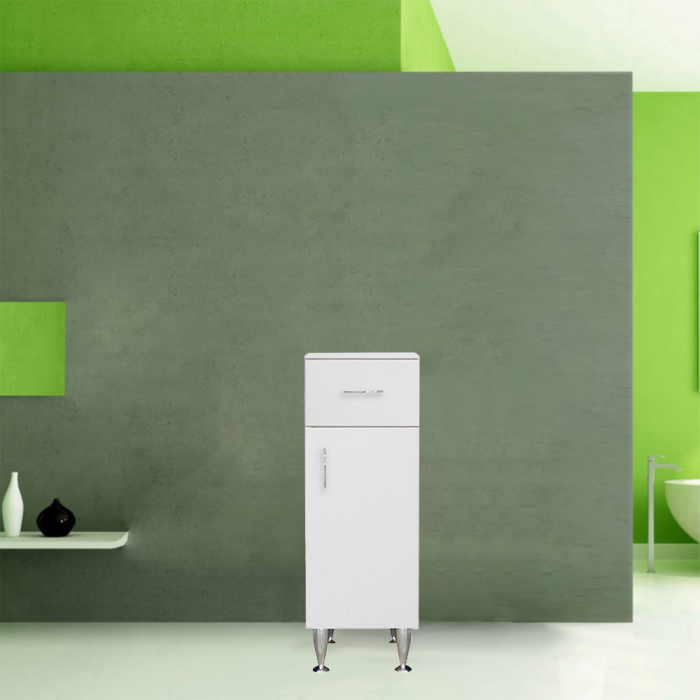 Leziter Dulap jos Bianca Plus 30 cu 1 ușă, 1 sertar, alb lucios, dreapta [3]