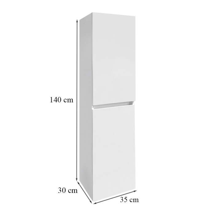 Leziter Dulap lateral Cube montat pe perete, alb [3]