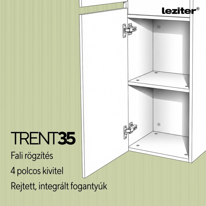 Leziter Dulap lateral suspendat Trent stejar sunset-gri antracit [4]