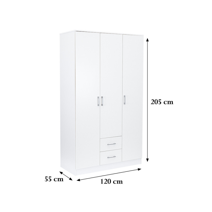Leziter Dulap Miami 120x205 cm alb-alb [3]