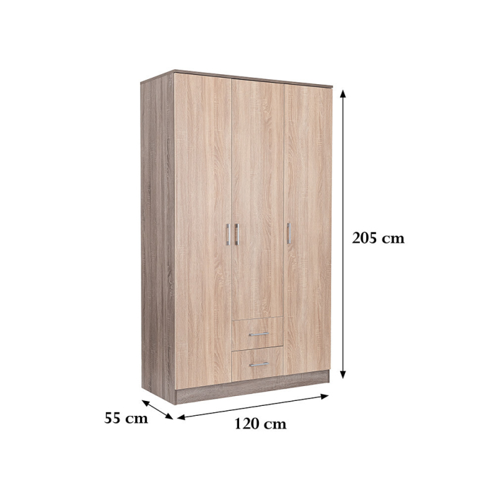 Leziter Dulap Miami 120x205 cm stejar Sonoma-stejar York [2]