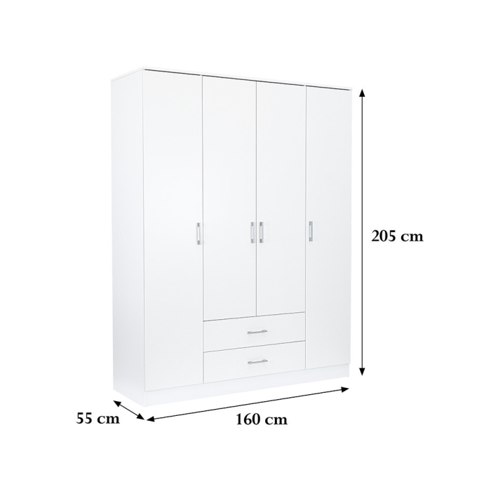 Leziter Dulap Miami 160x205 cm alb-alb [2]