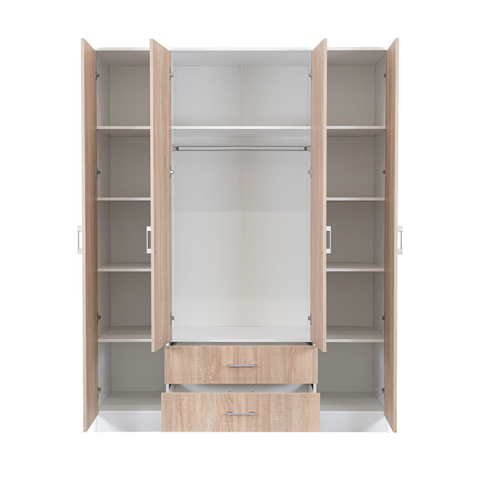 Leziter Dulap Miami 160x205 cm stejar sonoma-alb [4]