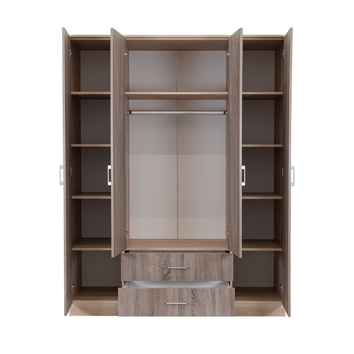 Leziter Dulap Miami 160x205 cm stejar York-stejar Sonoma [4]