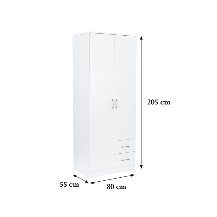 Leziter Dulap Miami 80x205 cm alb-alb [3]