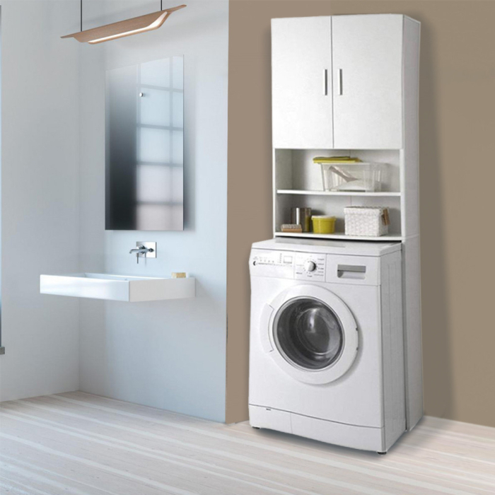 Leziter Dulap practic Nati - dulap alb pentru mașina de spălat [2]