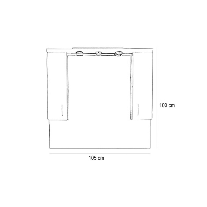 Leziter Dulap suspendat Bianca Plus 105, culoarea nucului Aida [4]