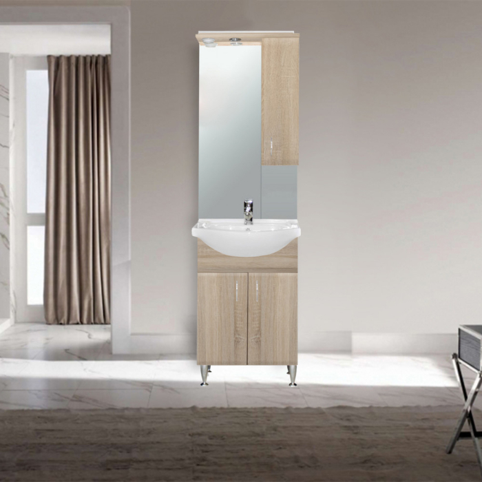 Leziter Dulap suspendat Bianca Plus 55, culoare stejar sonoma, deschidere pe dreapta [3]