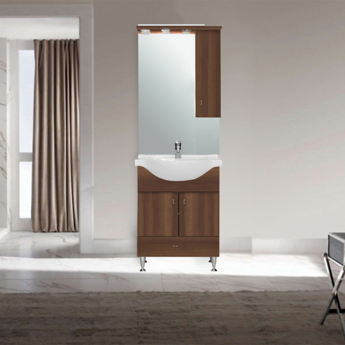 Leziter Dulap suspendat Bianca Plus 65, culoare Aida nuc, deschidere pe dreapta [3]