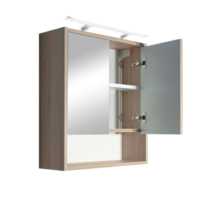 Leziter Dulap suspendat cu oglindă Luna 60, stejar Sonoma [2]