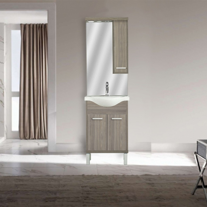 Leziter Dulap suspendat cu oglindă Nerva 55 cm, ulm Rauna [3]