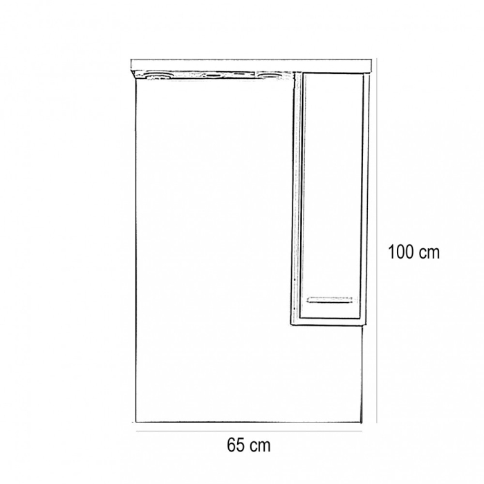 Leziter Dulap suspendat cu oglindă Nerva 65 cm, stejar Sonoma [2]